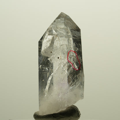 Enhydro Lemurian Skelett Phantom Amethyst, Hämatit 1x Blase Streep Mine Namibia 44*20*15mm #15246