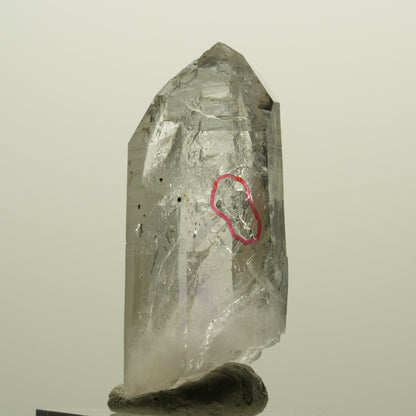 Enhydro Lemurian Skelett Phantom Amethyst, Hämatit 1x Blase Streep Mine Namibia 44*20*15mm #15246