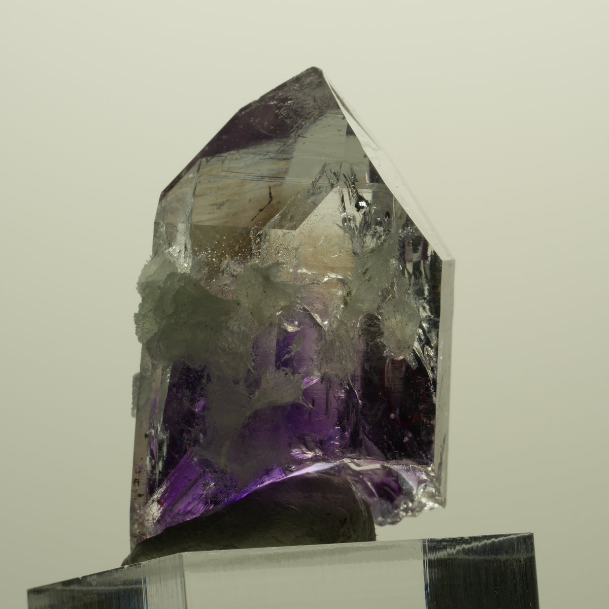 Enhydro Lemurian Skelett Phantom Amethyst Prehnit 1x Blase Streep Mine, Namibia 41*26*20mm #15247