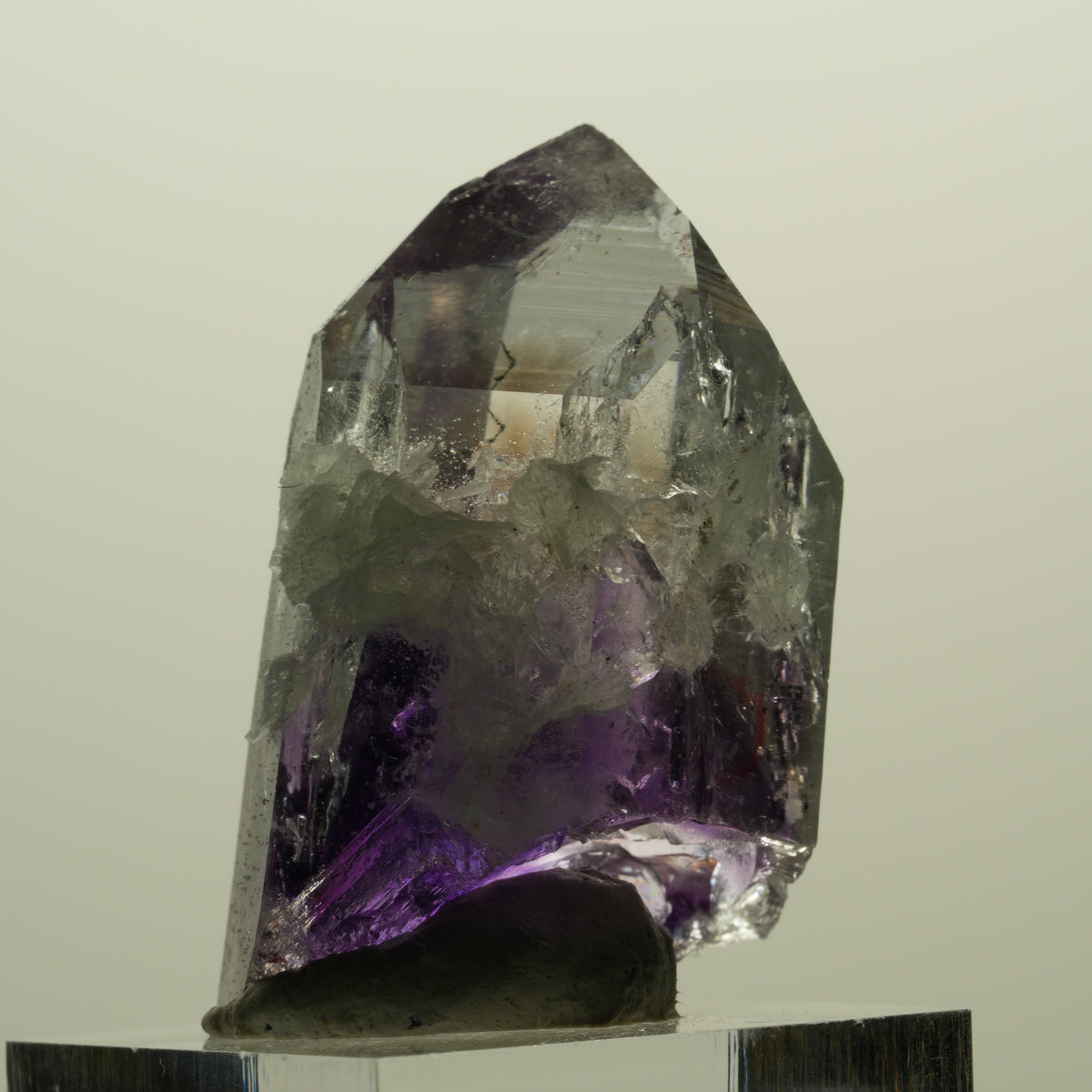 Enhydro Lemurian Skelett Phantom Amethyst Prehnit 1x Blase Streep Mine, Namibia 41*26*20mm #15247