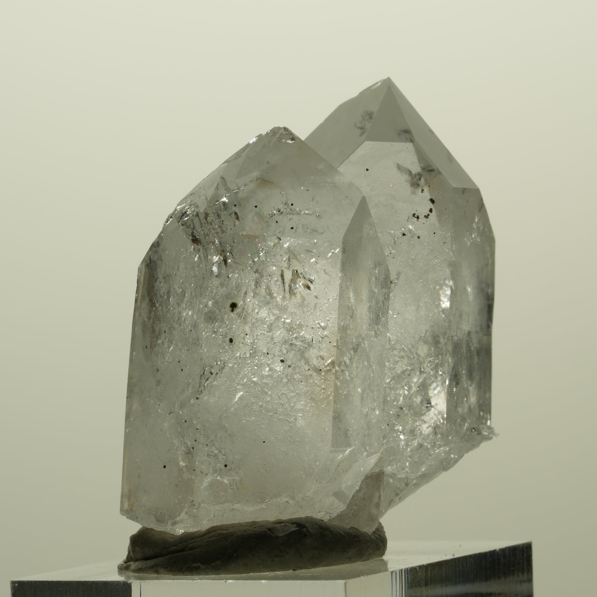 Skelett Phantom Rauchquarz mit Hämatit Streep Mine Goboboseb Namibia 37*29*23mm #15248