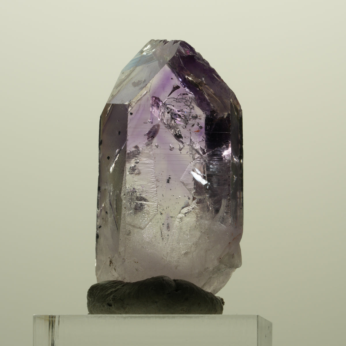 Harlekin Lemurian Skelett Phantom Amethyst Streep Mine, Namibia 39*20*13mm #15249