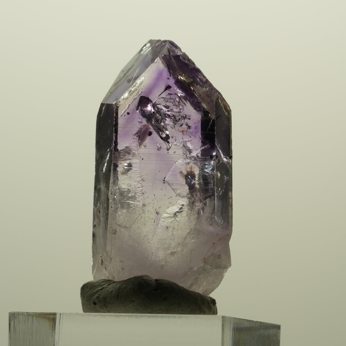 Harlekin Lemurian Skelett Phantom Amethyst Streep Mine, Namibia 39*20*13mm #15249