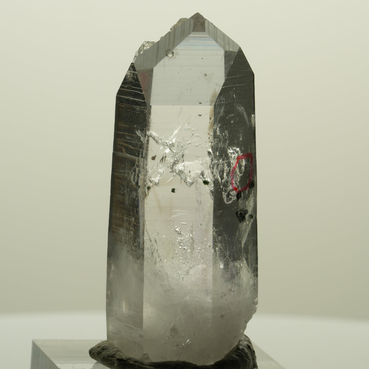 Enhydro Lemurian Phantom Amethyst, Analcim Hämatit 1x Blase Streep Mine Namibia 45*19*17mm #15250