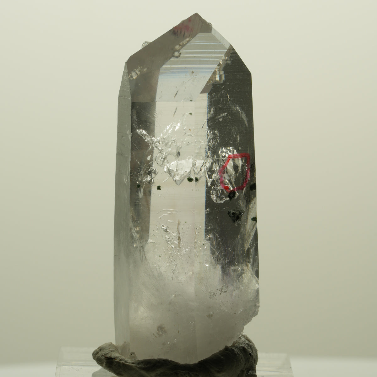 Enhydro Lemurian Phantom Amethyst, Analcim Hämatit 1x Blase Streep Mine Namibia 45*19*17mm #15250