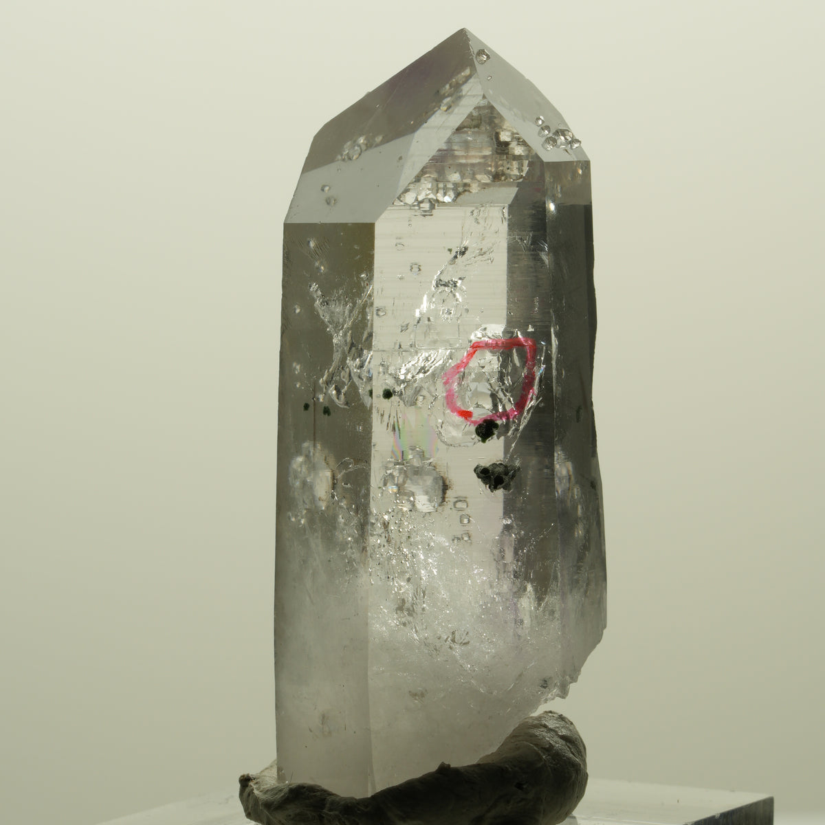 Enhydro Lemurian Phantom Amethyst, Analcim Hämatit 1x Blase Streep Mine Namibia 45*19*17mm #15250
