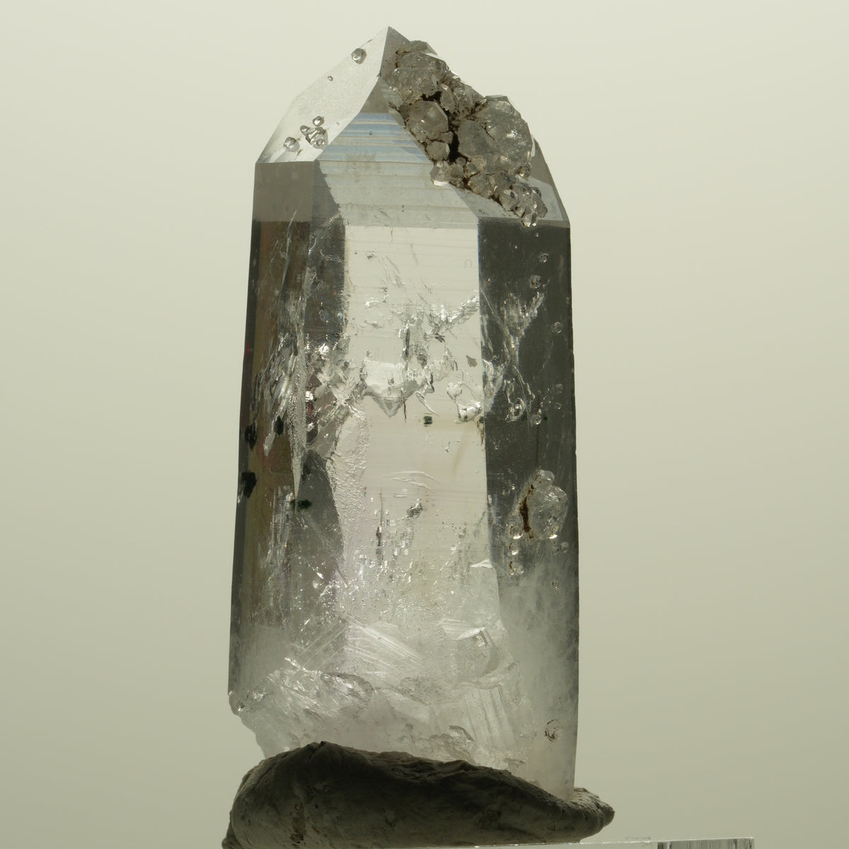 Enhydro Lemurian Phantom Amethyst, Analcim Hämatit 1x Blase Streep Mine Namibia 45*19*17mm #15250