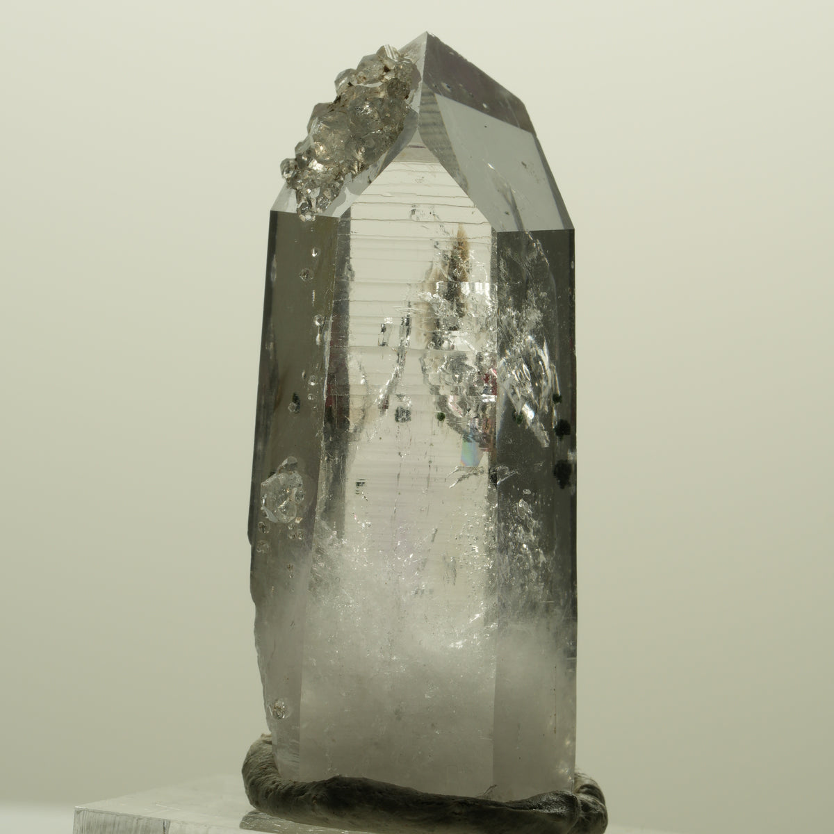 Enhydro Lemurian Phantom Amethyst, Analcim Hämatit 1x Blase Streep Mine Namibia 45*19*17mm #15250