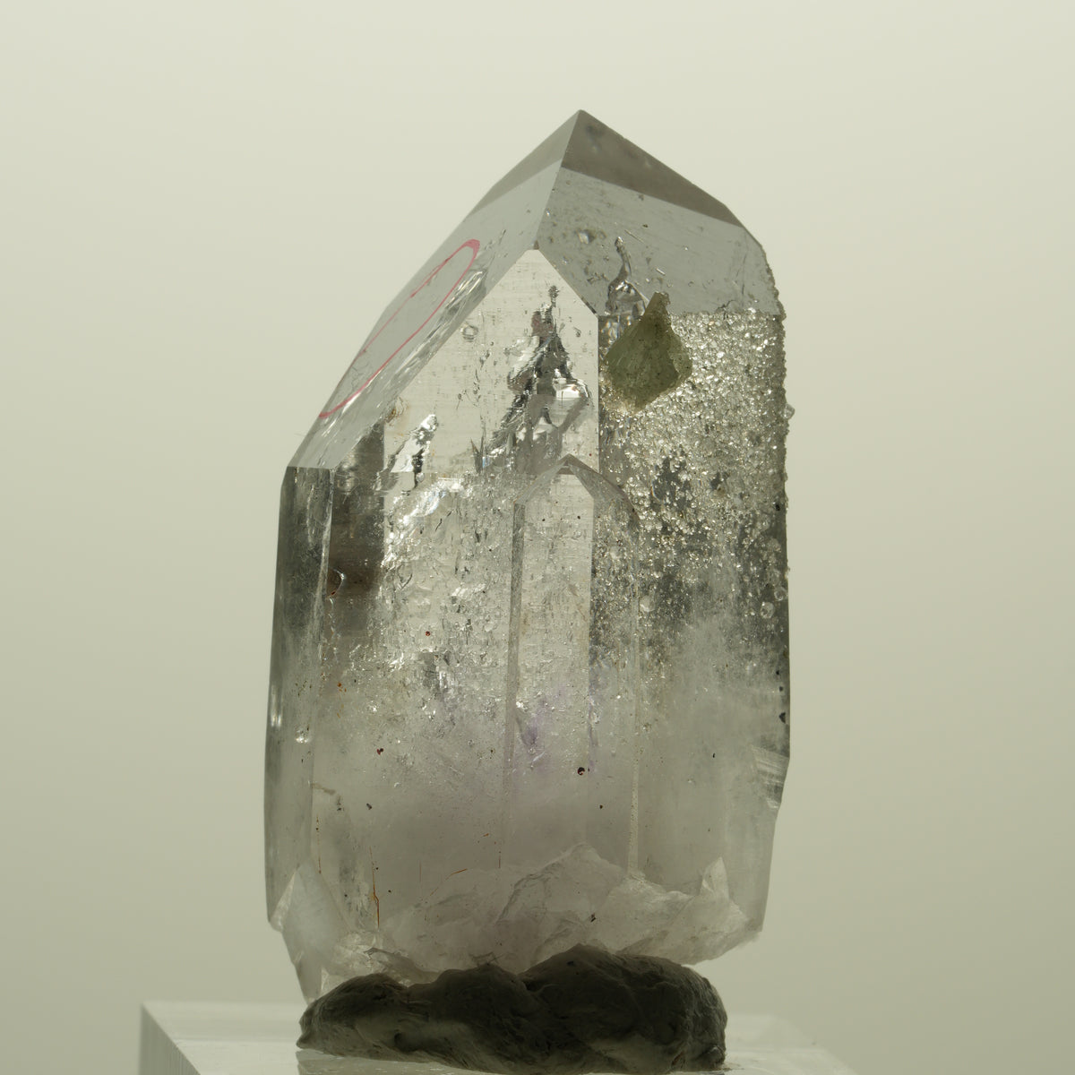 Enhydro Lemurian Phantom Amethyst, Analcim Prehnit Hämatit Streep Mine Namibia 44*23*17mm #15251