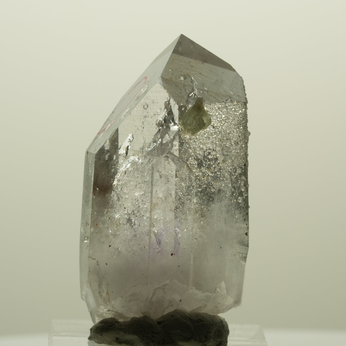 Enhydro Lemurian Phantom Amethyst, Analcim Prehnit Hämatit Streep Mine Namibia 44*23*17mm #15251