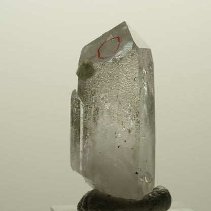 Enhydro Lemurian Phantom Amethyst, Analcim Prehnit Hämatit Streep Mine Namibia 44*23*17mm #15251