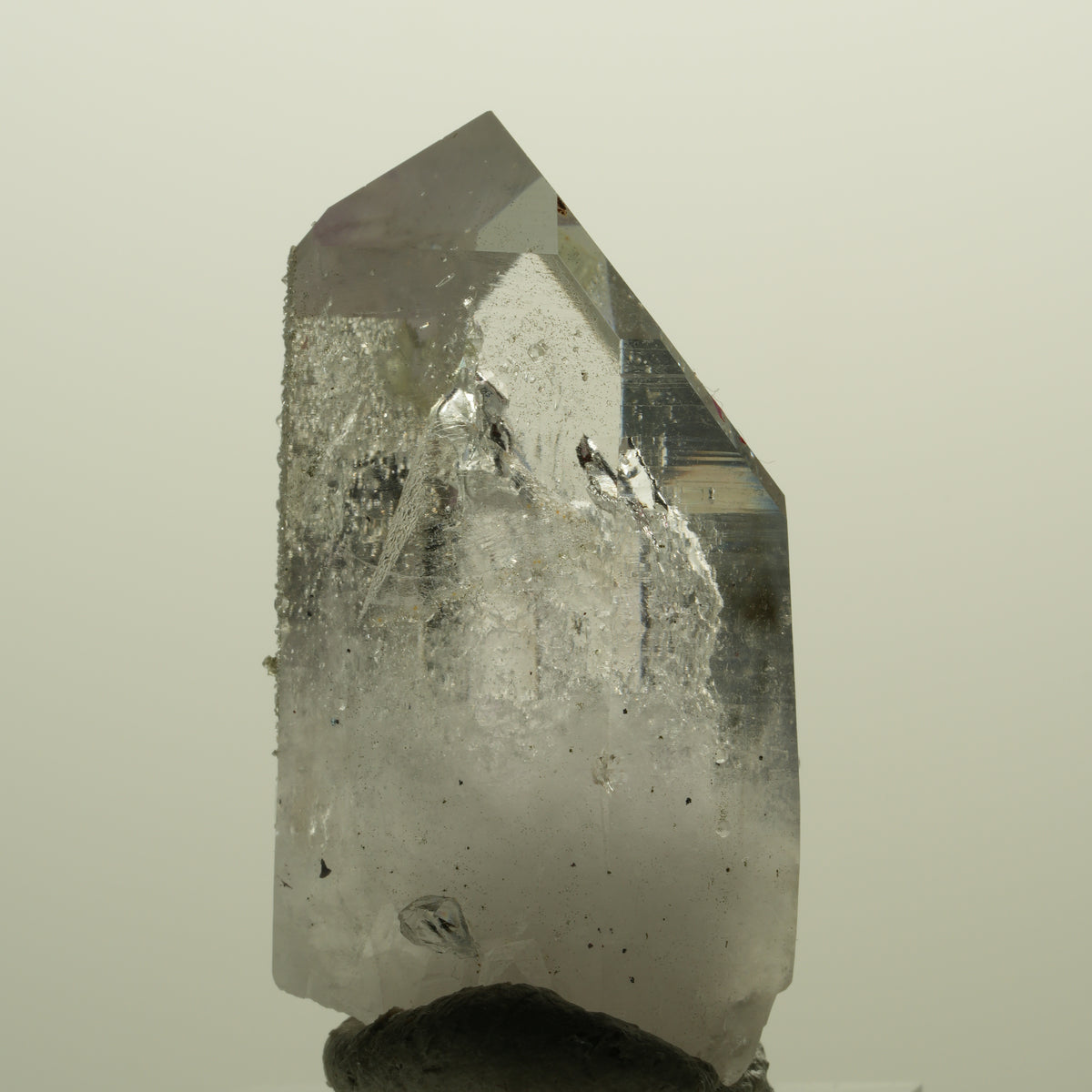 Enhydro Lemurian Phantom Amethyst, Analcim Prehnit Hämatit Streep Mine Namibia 44*23*17mm #15251