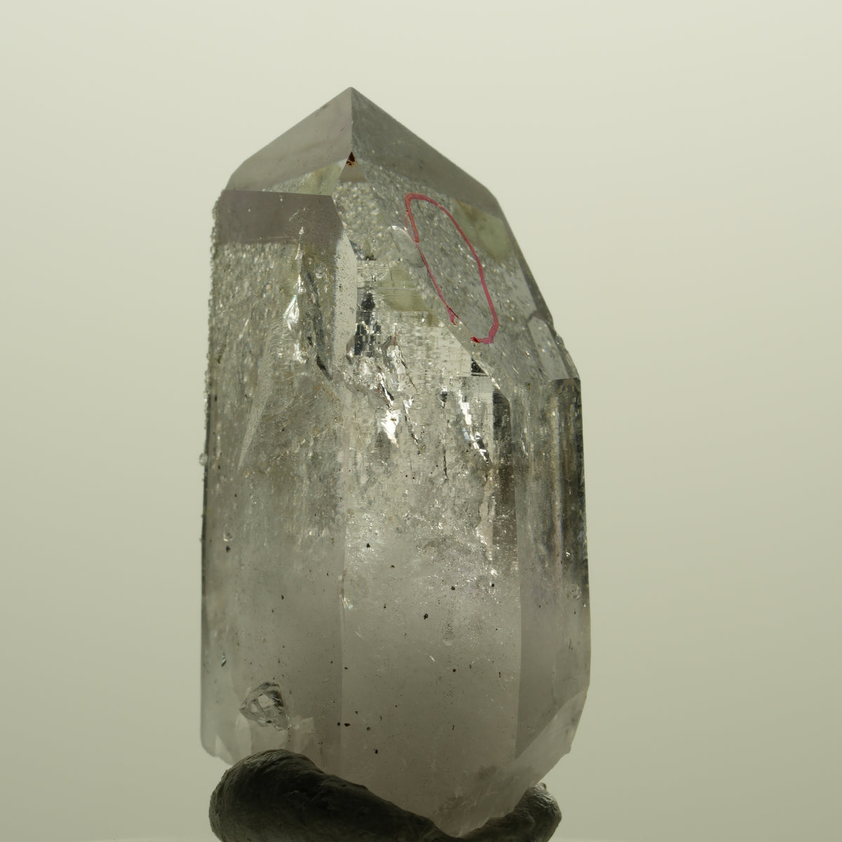 Enhydro Lemurian Phantom Amethyst, Analcim Prehnit Hämatit Streep Mine Namibia 44*23*17mm #15251