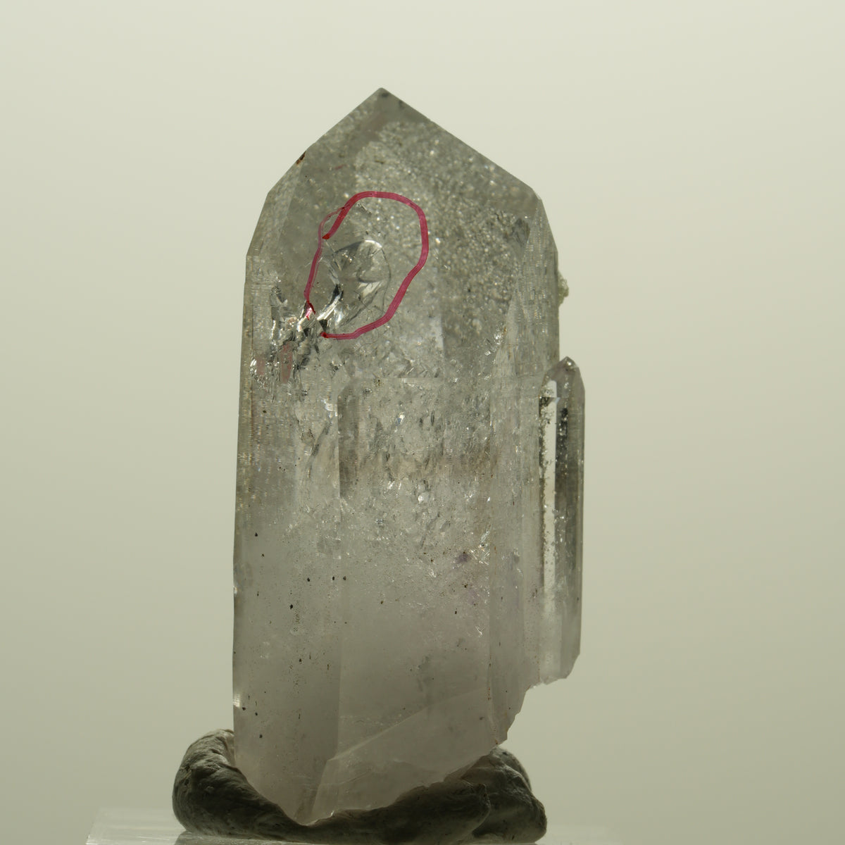 Enhydro Lemurian Phantom Amethyst, Analcim Prehnit Hämatit Streep Mine Namibia 44*23*17mm #15251