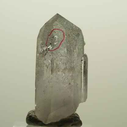 Enhydro Lemurian Phantom Amethyst, Analcim Prehnit Hämatit Streep Mine Namibia 44*23*17mm #15251
