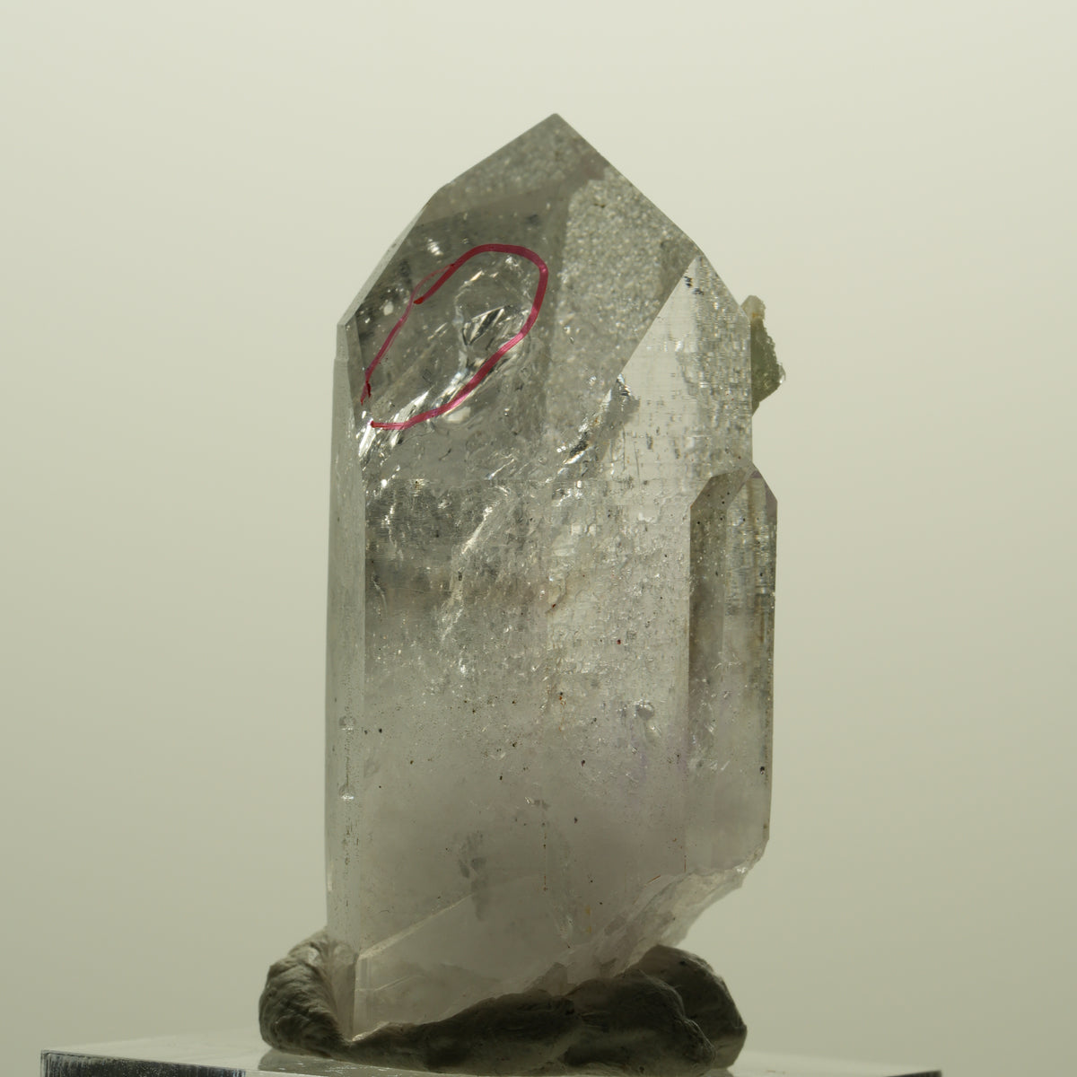 Enhydro Lemurian Phantom Amethyst, Analcim Prehnit Hämatit Streep Mine Namibia 44*23*17mm #15251