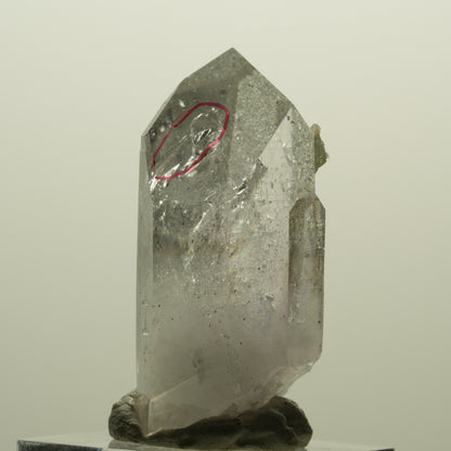 Enhydro Lemurian Phantom Amethyst, Analcim Prehnit Hämatit Streep Mine Namibia 44*23*17mm #15251