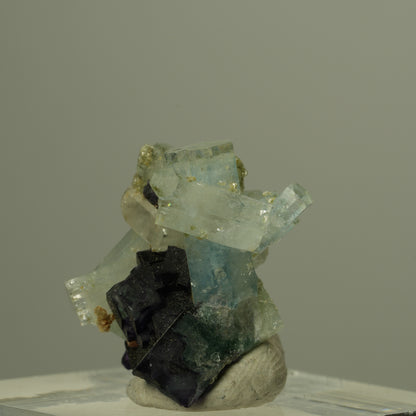 Seltene Aquamarin, Fluorit, Muskovit Stufe Erongo, Namibia 21*20*17mm #15290