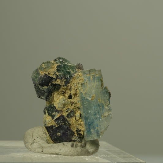 Seltene Aquamarin, Fluorit, Muskovit Stufe Erongo, Namibia 19*17*16mm #15291
