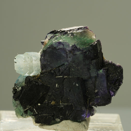Aquamarin, Fluorit, Schörl Turmalin, Orthoklas Stufe Erongo, Namibia 28*24*14mm #15292