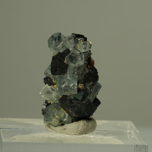 Aquamarin, Fluorit, Schörl Turmalin, Muskovit Stufe Erongo, Namibia 21*14*9mm #15295