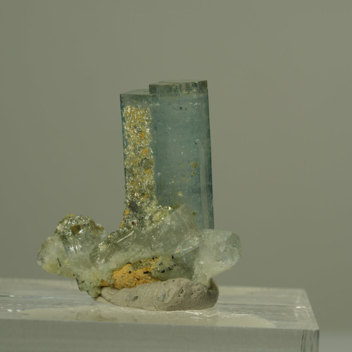 Seltene Aquamarin, Muskovit Stufe Erongo, Namibia 21*20*10mm #15296