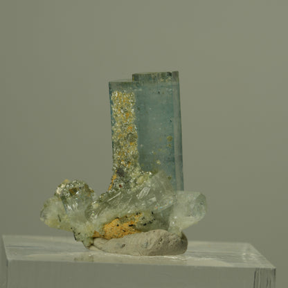 Seltene Aquamarin, Muskovit Stufe Erongo, Namibia 21*20*10mm #15296
