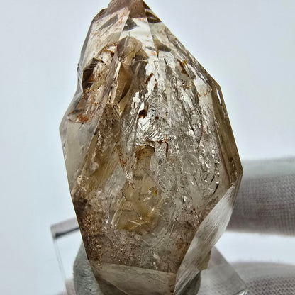 Enhydro Phantom Rauchquarz Zepter Spitze 2x Blase Goboboseb, Namibia 48*25*23mm