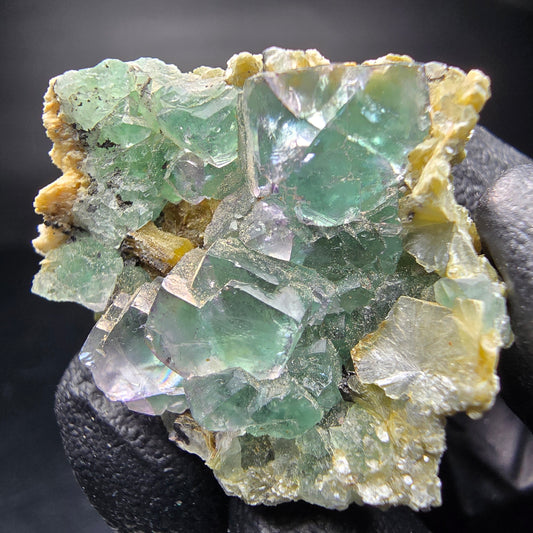 Cubes de fluorite transparents verts avec qualité muscovite, Collection Erongo namibie 29x24x19mm