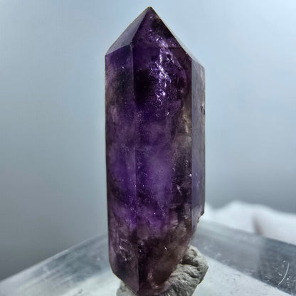 Améthyste fantôme rare DT Scepter Point Goboboseb, Namibie 26*9*9mm 
