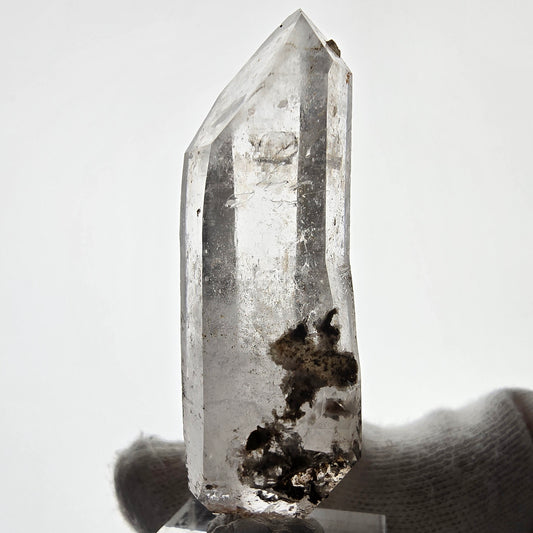 Sceptre de poche Saint-Valentin en quartz fumé fantôme squelette, Namibie 64 x 19 x 18 mm 