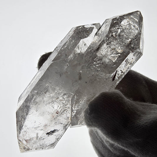 Sceptre de poche Saint-Valentin en quartz fumé fantôme squelette, Namibie 93 x 37 x 27 mm 