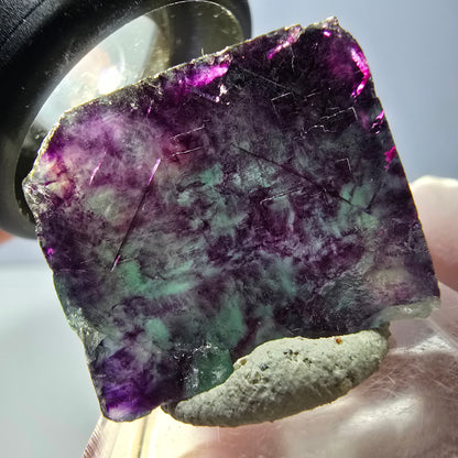 Phantom Fluorit Würfel parkettiert, grün lila Okorusu, Namibia 24*21*20mm