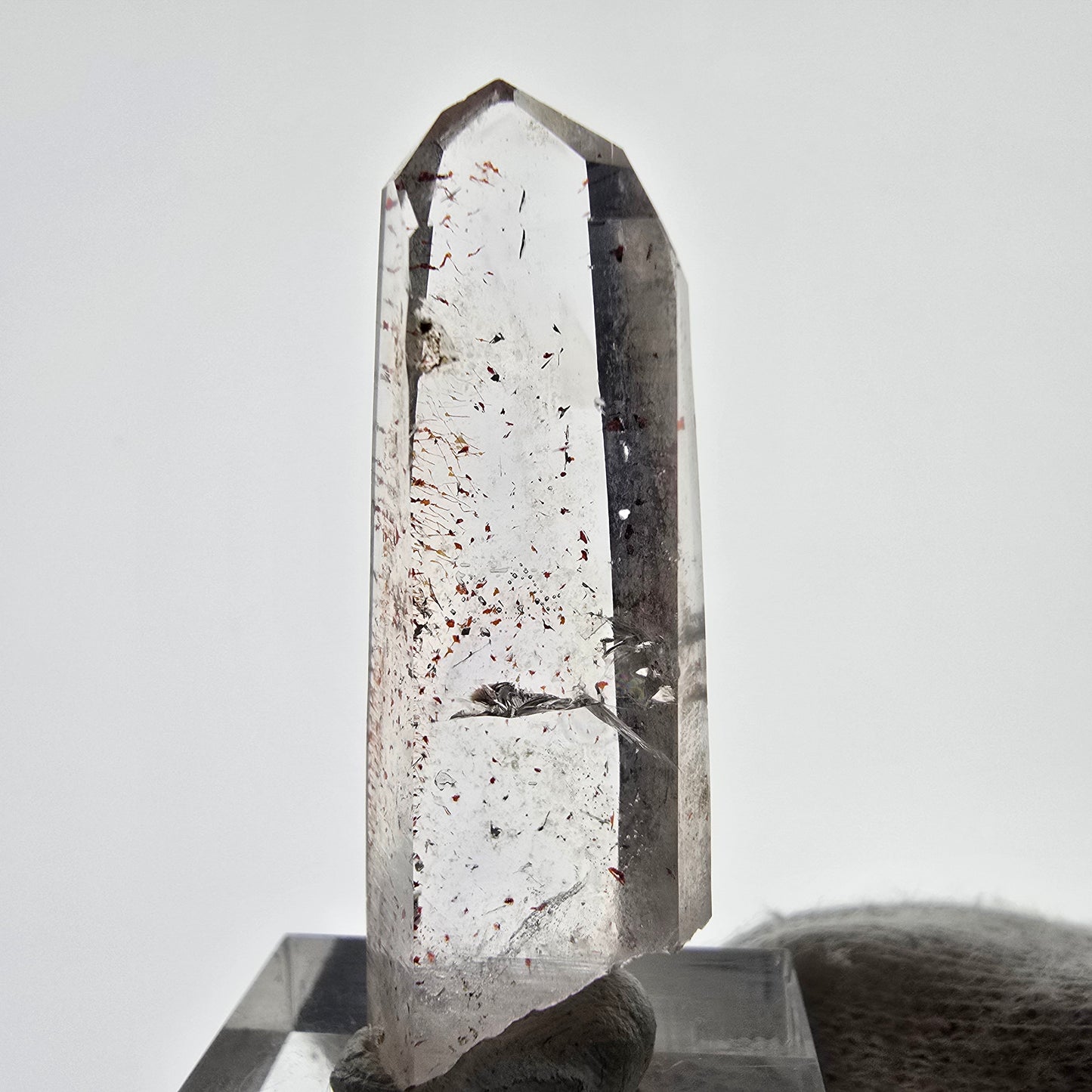 Harlequin Phantom Smoky Quartz Point Valentine Pocket, Namibia 44*15*9mm 