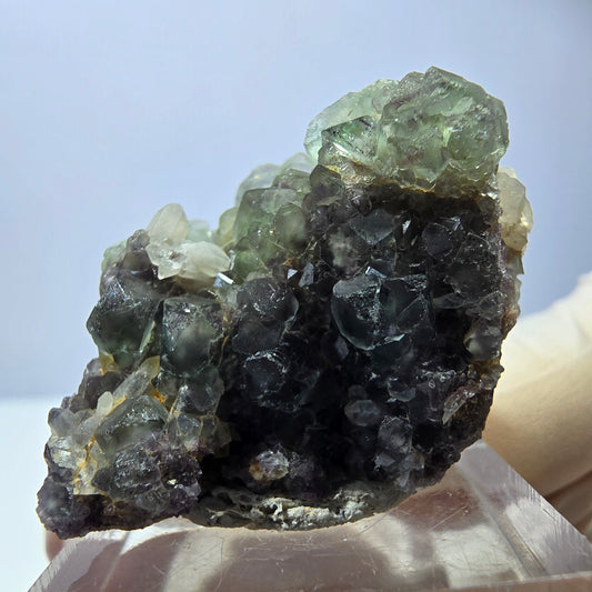 Phantom Fluorit Würfel, Quarz Stufe, grün Okorusu, Namibia 31*25*20mm