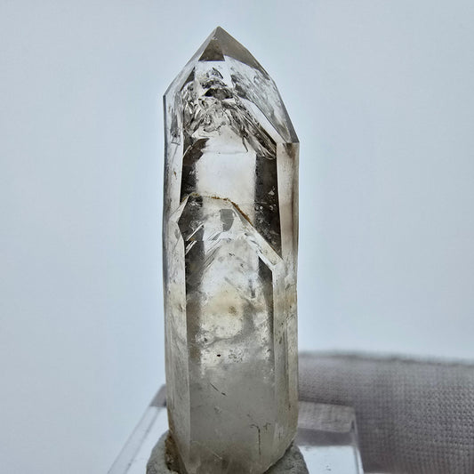 Enhydro Phantom Quartz fumé Sceptre Tip 1x Bubble Goboboseb, Namibie 48*14*12mm 