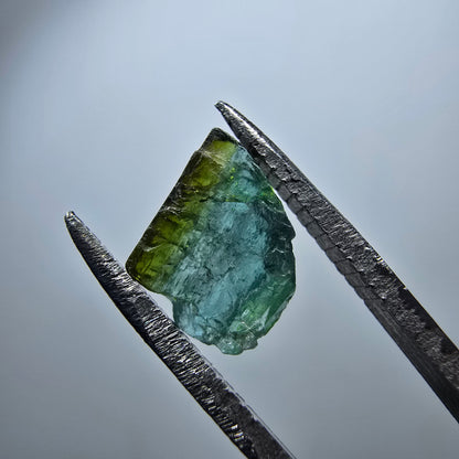 Cristal rare de tourmaline elbaïte, vert bleu Minas Gerais, Brésil #7986