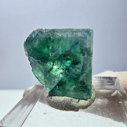 Klarer Phantom Fluorit Würfel parkettiert, grün Okorusu, Namibia 17*17*17mm