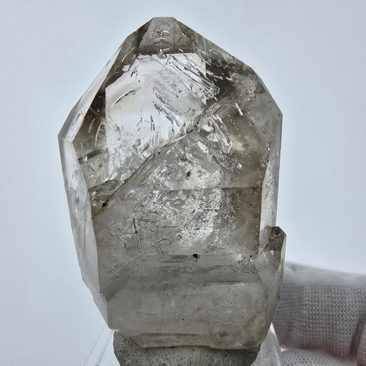 Enhydro Phantom Smoky Quartz Sceptre Tip 1x Bubble Goboboseb, Namibie 48*31*22mm 