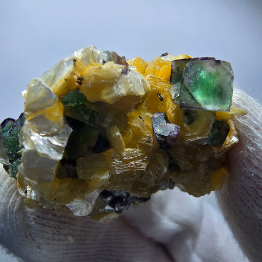 Phantom fluorite zonal, muscovite, Schörl tourmaline stage Erongo Namibia 41*38*21mm 