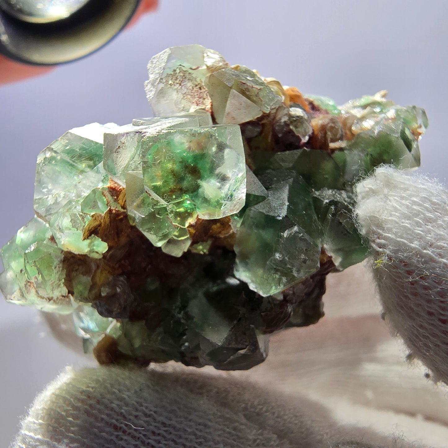Phantom Fluorit, Hyalit, Muskovit Stufe Erongo, Namibia 52*34*31mm