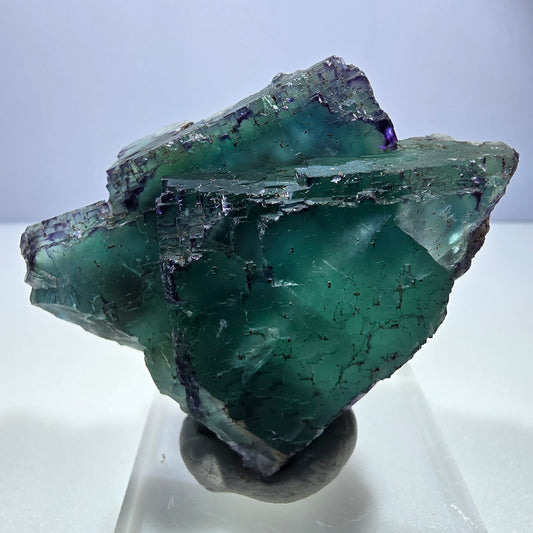 Phantom Fluorit Würfel Stufe parkettiert zonal Okorusu, Namibia 65*53*28mm