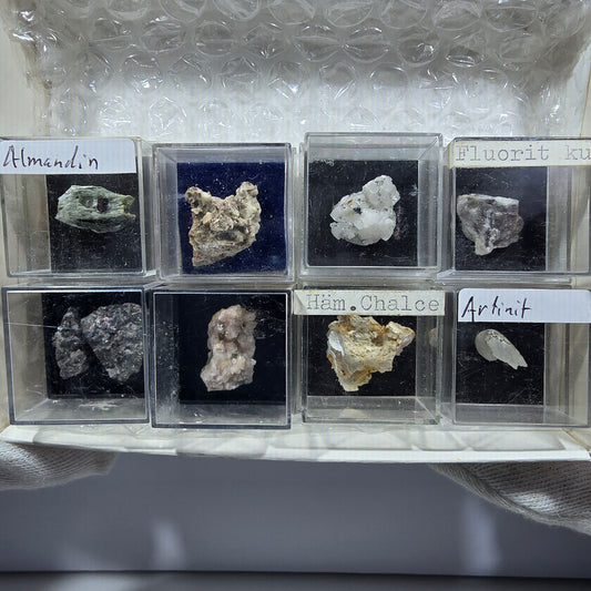 TOP Micromount Mineralien Sammlung Deutschland - 8 Stück Deutschland #8087
