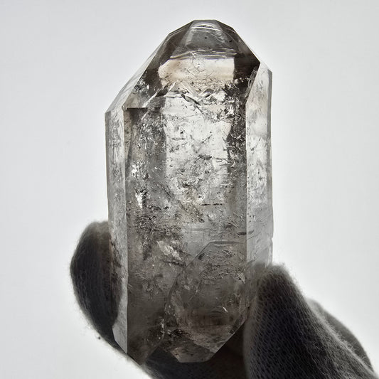 Sceptre DT en quartz fumé squelette Enhydro, 1x pochette Saint-Valentin à bulles, Namibie 65 x 30 x 28 mm 