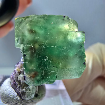 Phantom Fluorit Würfel Stufe, grün parkettiert Okorusu, Namibia 27*21*15mm