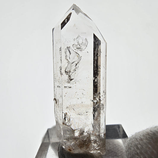Enhydro Skeleton Smoky Quartz Scepter, 2x Bubble Valentine Pocket, Namibia 41*14*9mm 