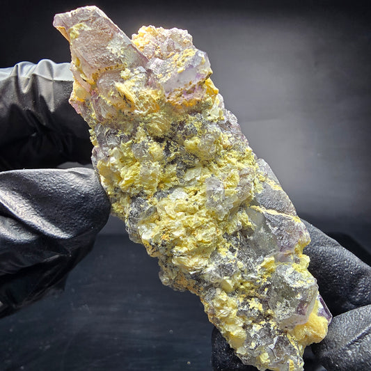 Fluorite fantôme claire, scène muscovite Erongo namibie, Collection 80*31*30mm