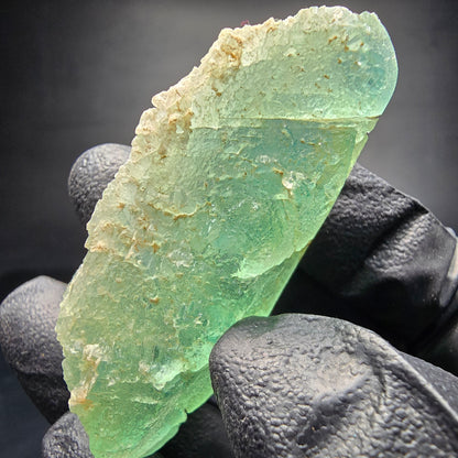 Cube de fluorite fantôme étagé vert turquoise Omehane, namibie 55*21*14mm