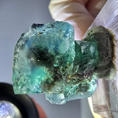 Spécimen de cube de fluorite fantôme, parquet vert Okorusu, Namibie 22 x 19 x 16 mm 