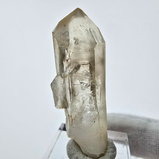 Enhydro Phantom Smoky Quartz Sceptre Tip 1x Bubble Goboboseb, Namibie 48*16*13mm 